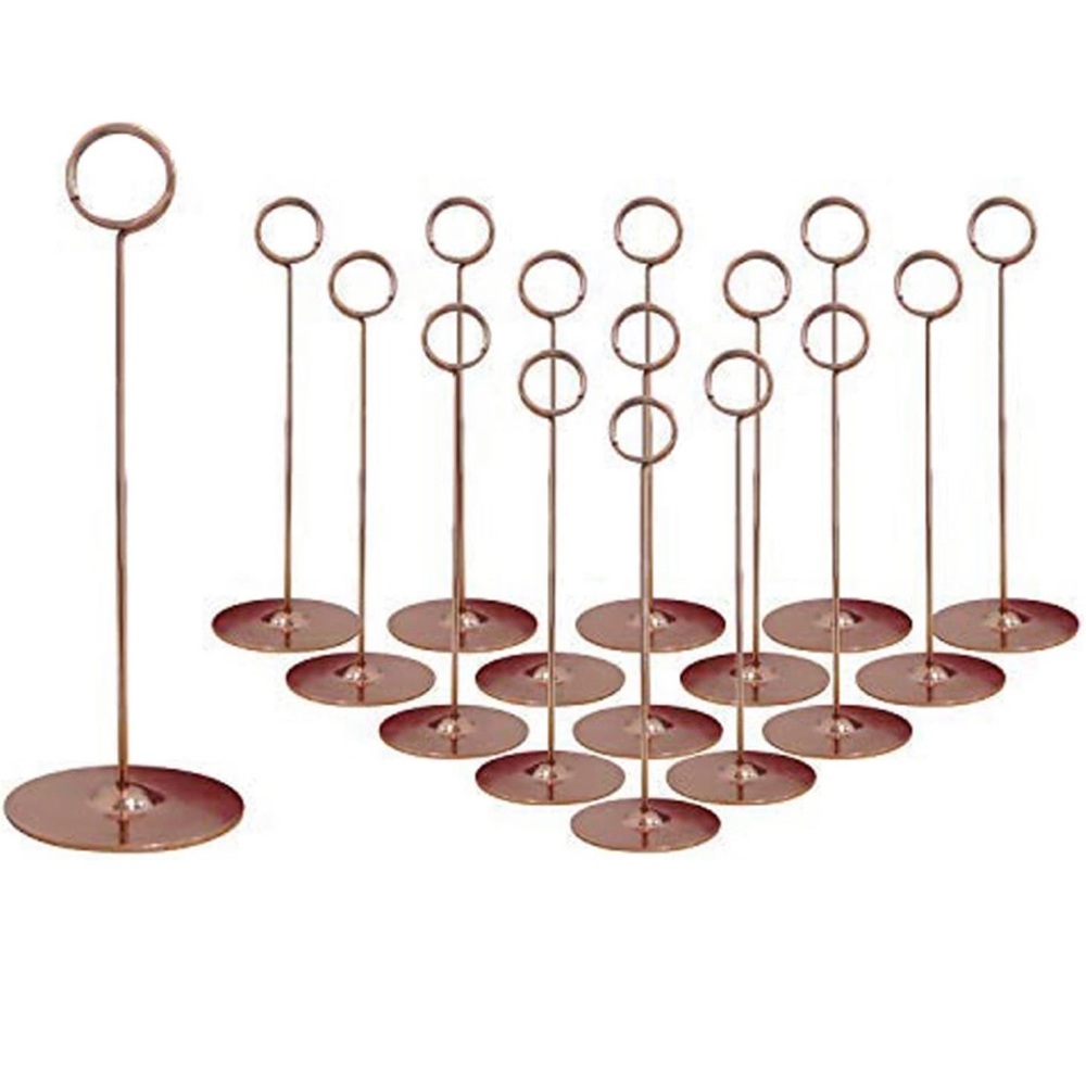 16 table markers in rose gold